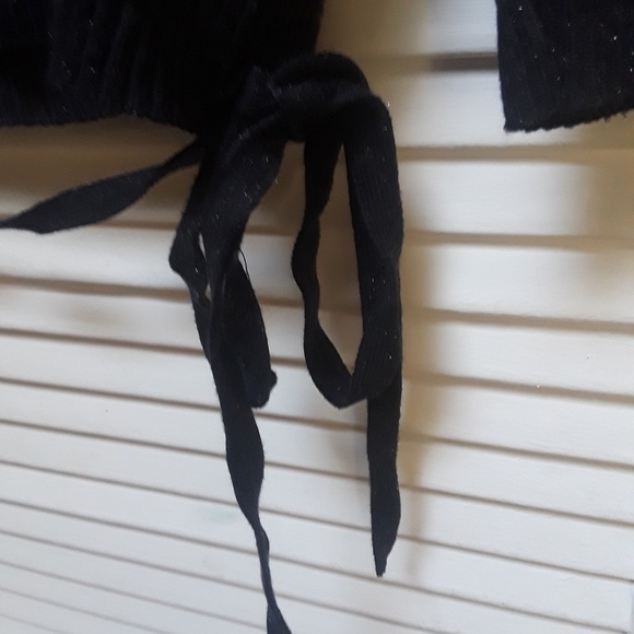 Coolwear Wrap Around Black Sparkle Sweater Large - Picture 5 of 8